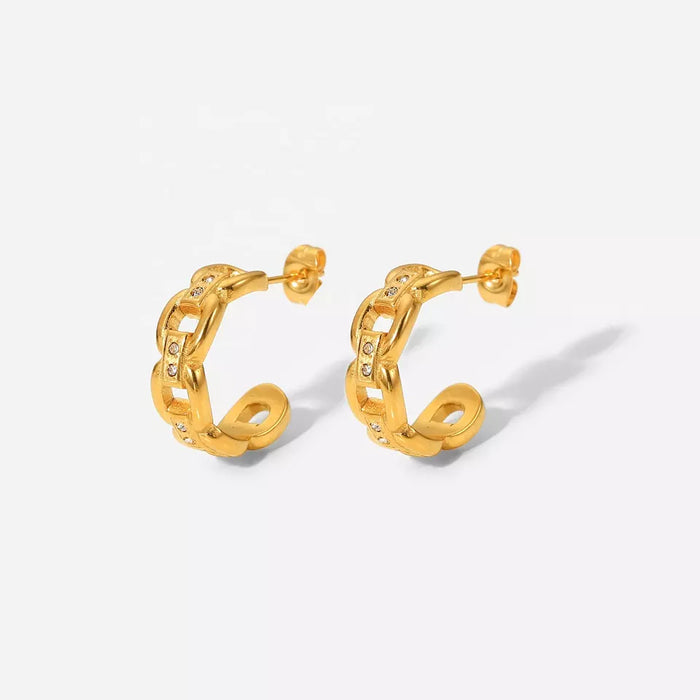 Chain Zirconia Hoops