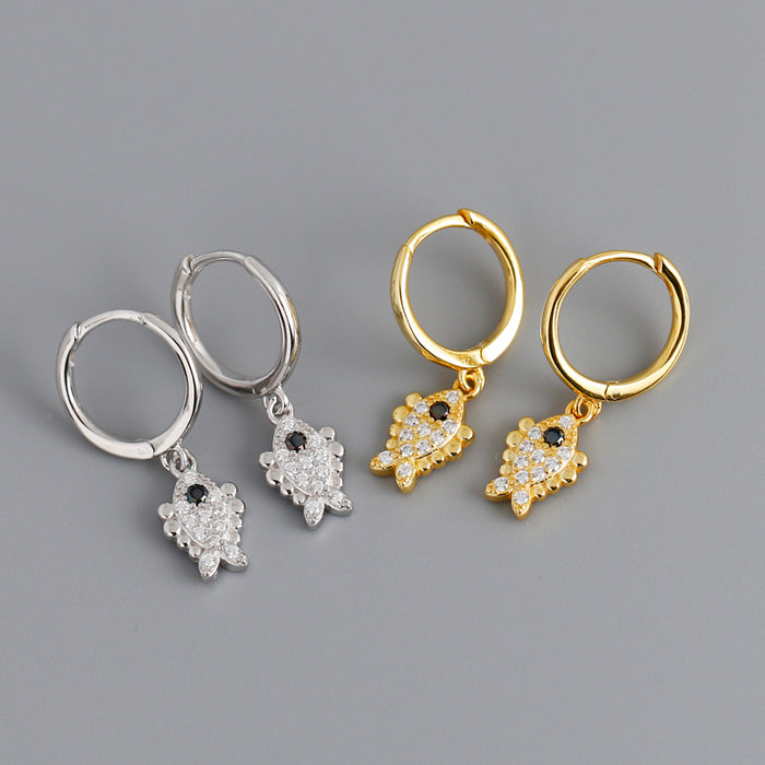 Cute Fish Zirconia Earrings.