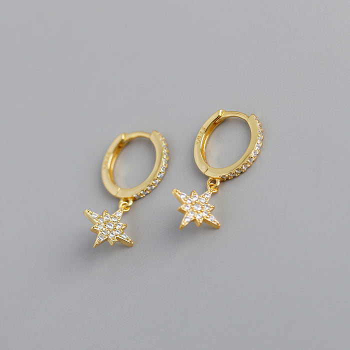 Star Zirconia Hoops