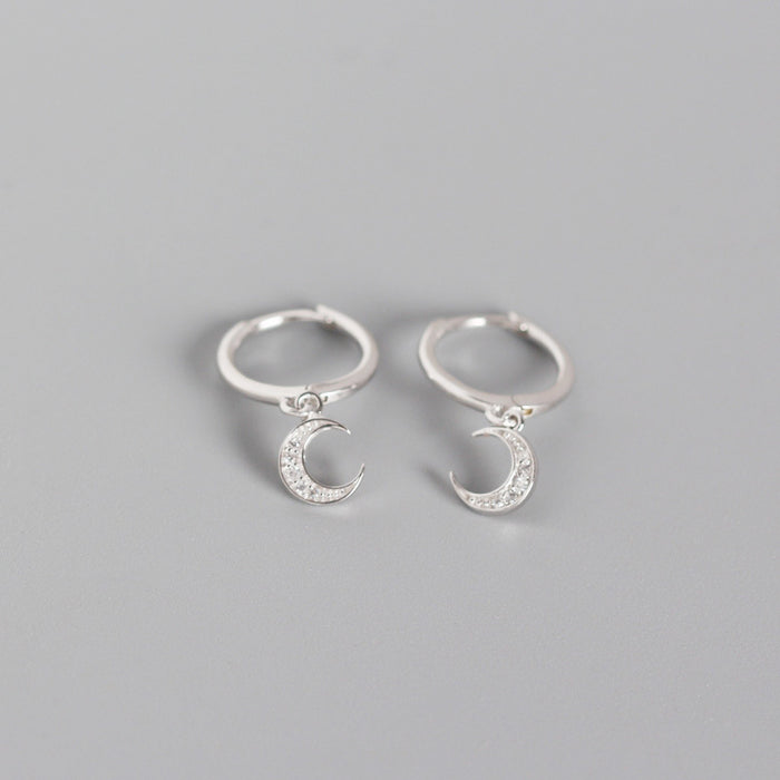 Moon Hoops With Zirconia.