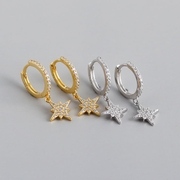 Star Zirconia Hoops