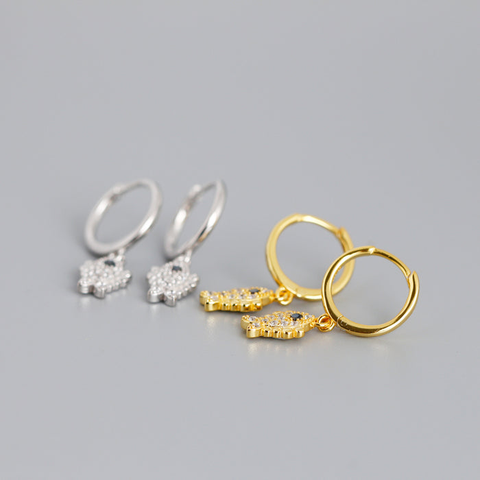 Cute Fish Zirconia Earrings.