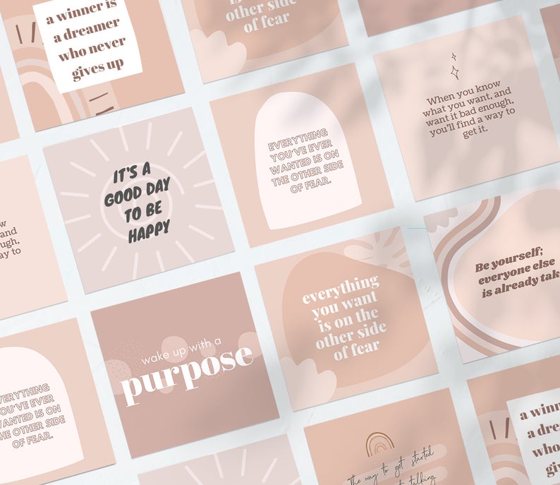 Motivational Quotes - Modern Nude Boho.